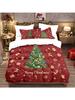 Christmas Beding Set Printed Christmas Theme Soft Duvet Cover Set Soft Single Double Sized Dimensions Bed Linen Set Christmas Gift Tre Decoratio