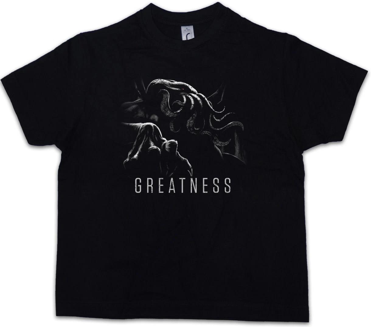 CTHULHU GREATNESS Kids Boys kids boys T-Shirt Horror Arkham Miskatonic Lovecraft Dunwich 140