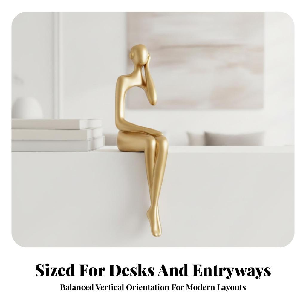 Low-Maintenance Modern Art Human Figurine Sturdy Sculpture Compact