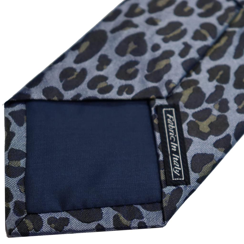 [Michiko London] Italian Fabric, Made in Japan. Silk Necktie, 100% Silk. Perfect as a gift for men, women, or unisex. (MKI-011-C GrayOlive)