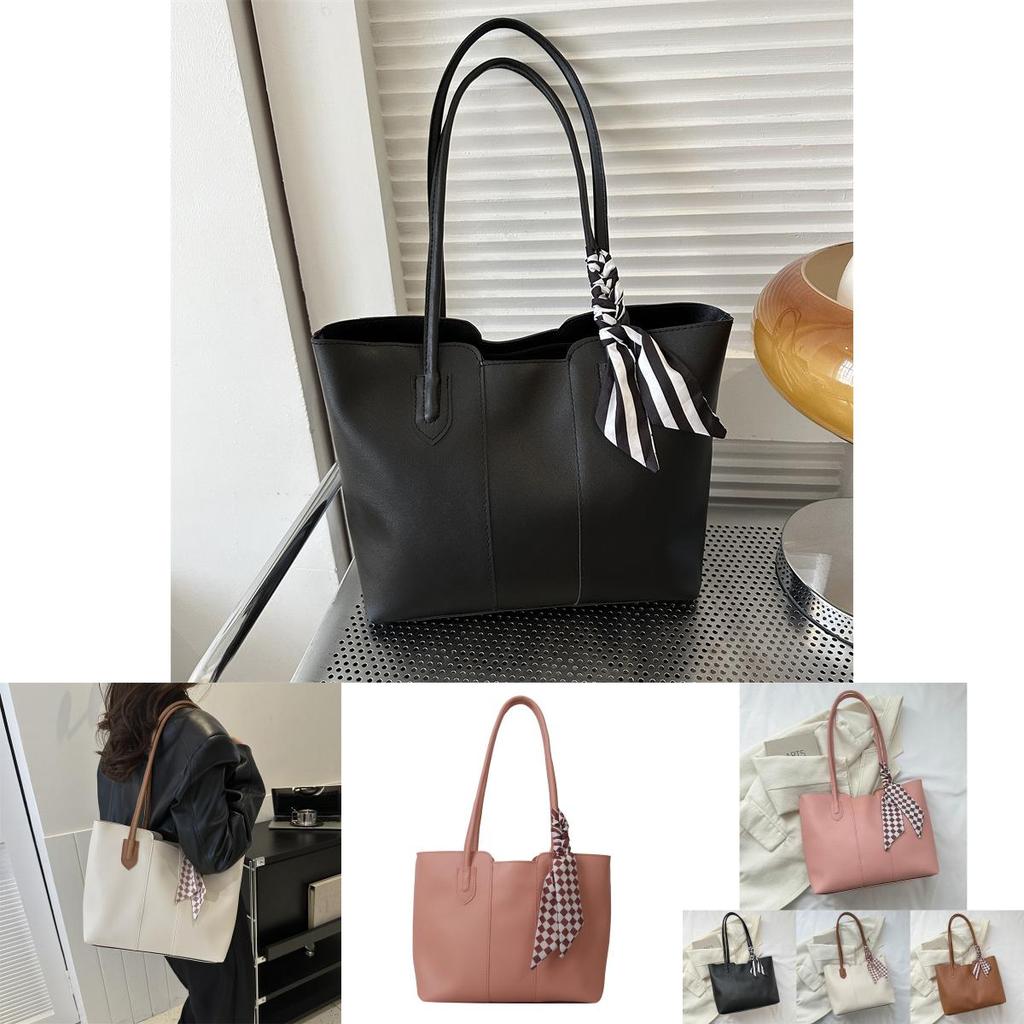 Stylish Minimalist Shoulder Tote Bag For Women With Large Capacity In Black White Brown Pink And Khaki For Everyday Use