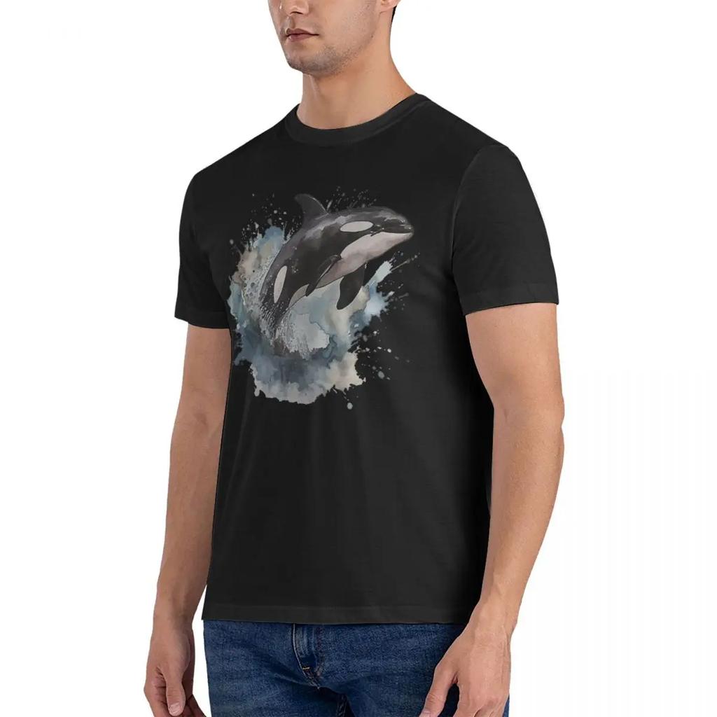 Orca Aquatic Sea Ocean  Top Tees Killer Whale 100 Cotton Tshirt Unisexsoversized T Shirts Unisex Crew Neck Short Sleeve S6xl