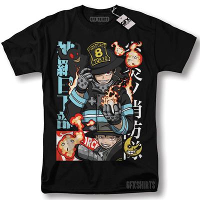 Fire Force Shinra Kusakabe Shirt Skitaru Shonen Tamaki Feuerwehrleute T-Shirt Unisex T-Shirt