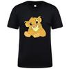 The Lion King Simba Funny Tee Shirt Mens Casual Loose Harajuku T Shirts Cotton Cartoon Print T-Shirt Anime Men Tops