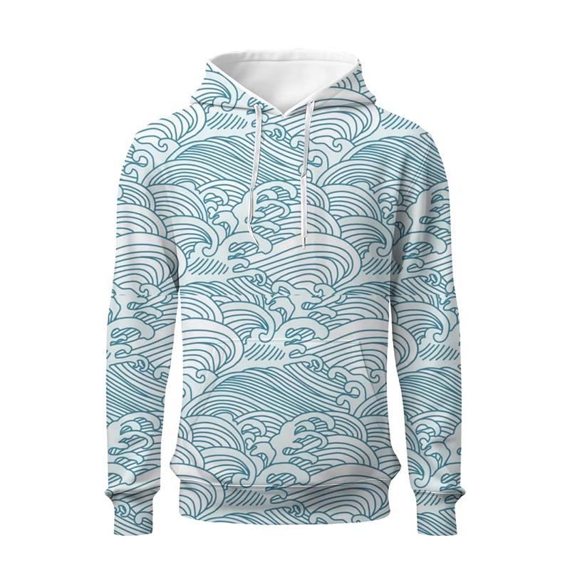 Cool Vintage Dragon Pattern Print Hoodie Men's Clothing Hip Hop Personality Streetwear Cow Stripe Funny Pullover Coat Novel