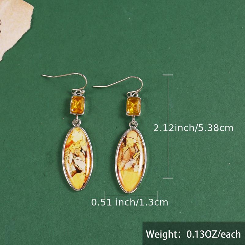 

Серьги-капли овальной огранки из цинкового сплава, гравийный узор, подвеска, винтажные серьги-крючки, темпераментные серьги серебряный