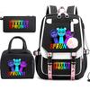 Large Capacity Schoolbag with Shoulder Strap; Student Three-piece Pencil Case Set