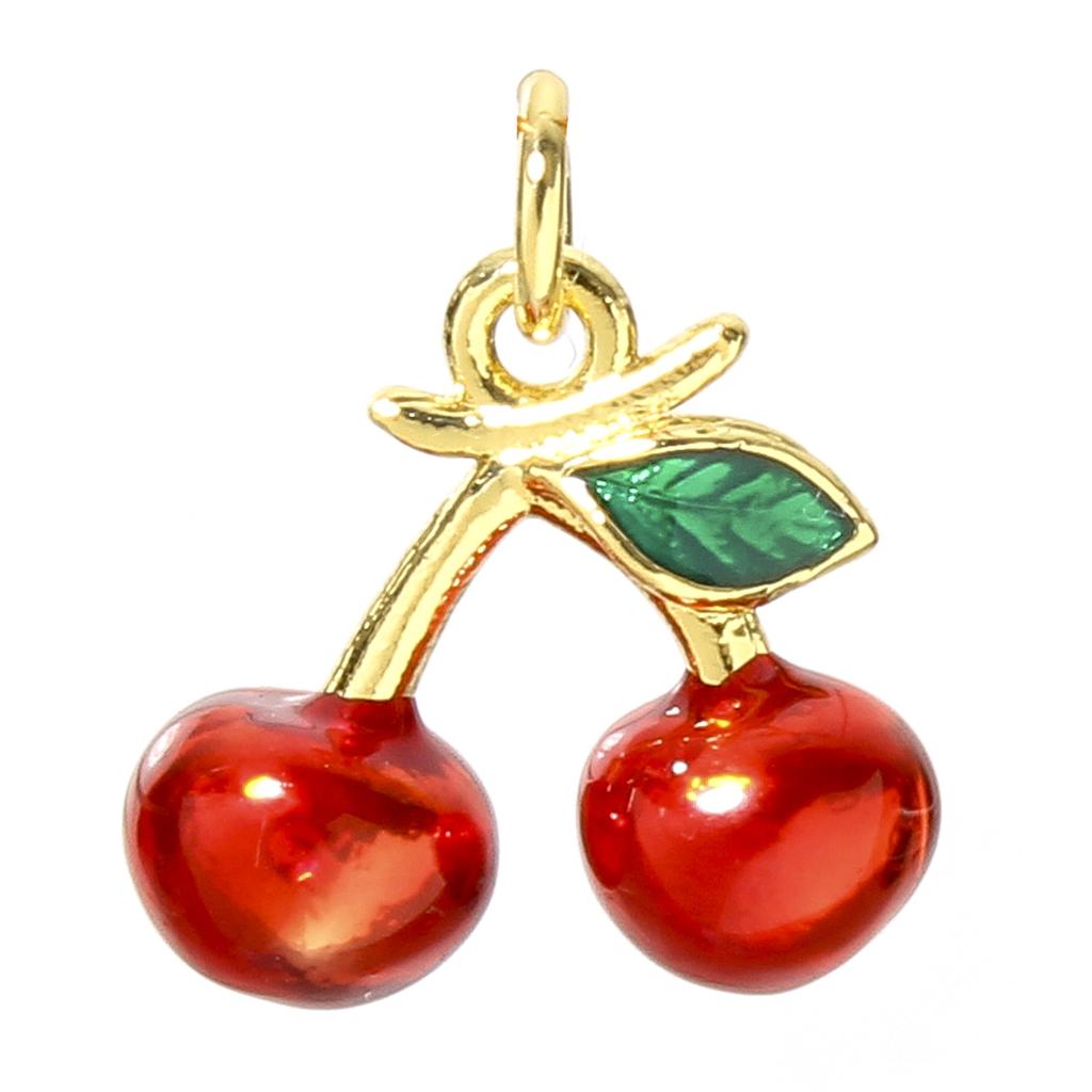 1PC 3D Brass Charms Fruit Banana Watermelon Pendant 18K Gold Plated Strawberry Lemon Enamel Charms For Necklace Jewelry Making
