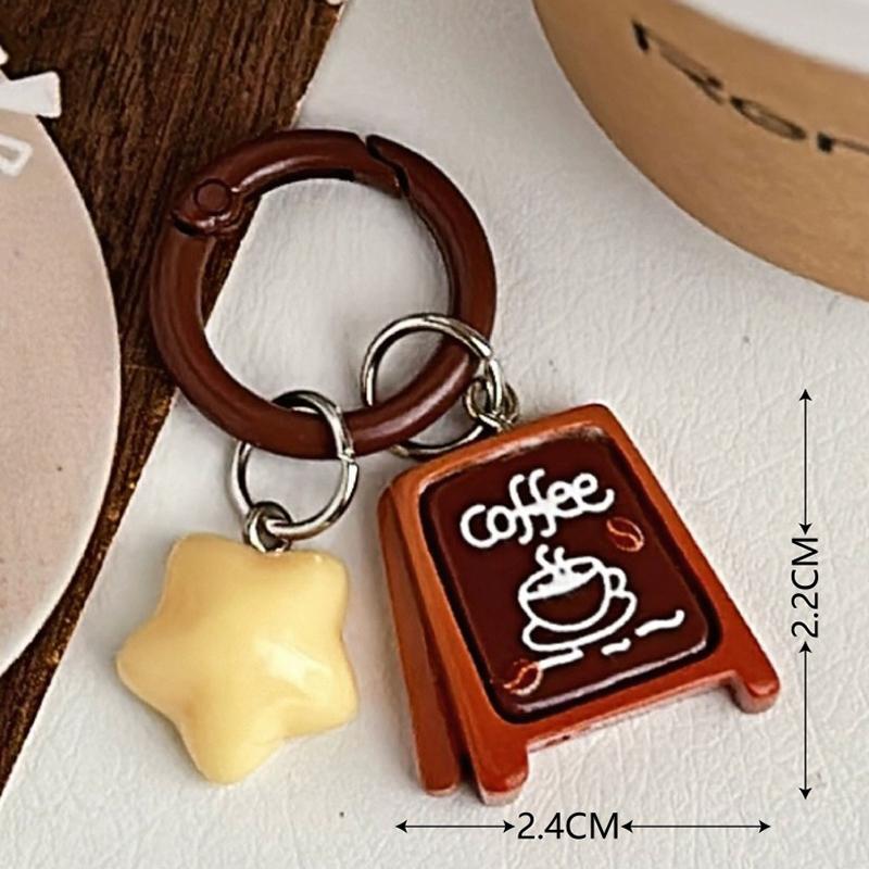 

Милый мультяшный кофейный магазин брелок звезда кулон смешной брелок новинка креативный рюкзак украшения аксессуары подарки