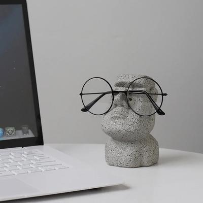 Δημιουργικά ειδώλια αγαλμάτων Moai από ρητίνη, στολίδια, βάση γυαλιών, κάτοχος γυαλιών ηλίου από το νησί του Πάσχα, δώρο για διακόσμηση σπιτιού