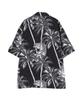 AVIREX ALOHA SHIRT TIGER & PALM TREE Men's M 010 Black 783-5123006