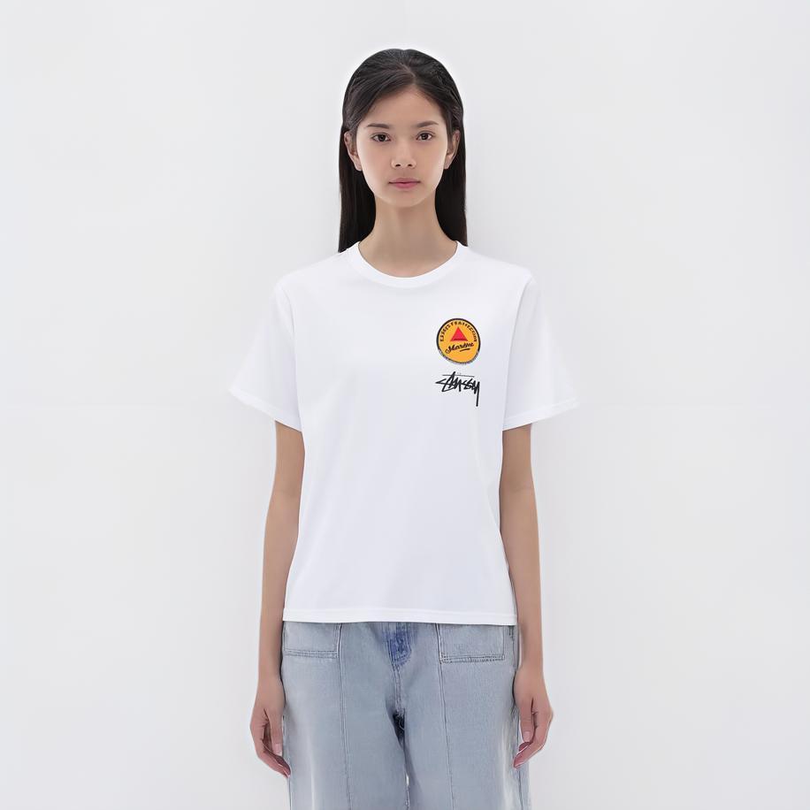 Stussy Letter Print Short Sleeve American Vintage T-Shirt Unisex Tops 3903639