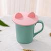 Silicone 3D Cat Ears Cup Lid - Leak & Dust Proof for Coffee & Glass Cups