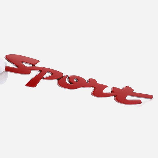 Auto Metal SPORT Premium Car Side Fender Rear Trunk Emblem Badge Decal Car Sticker 3D