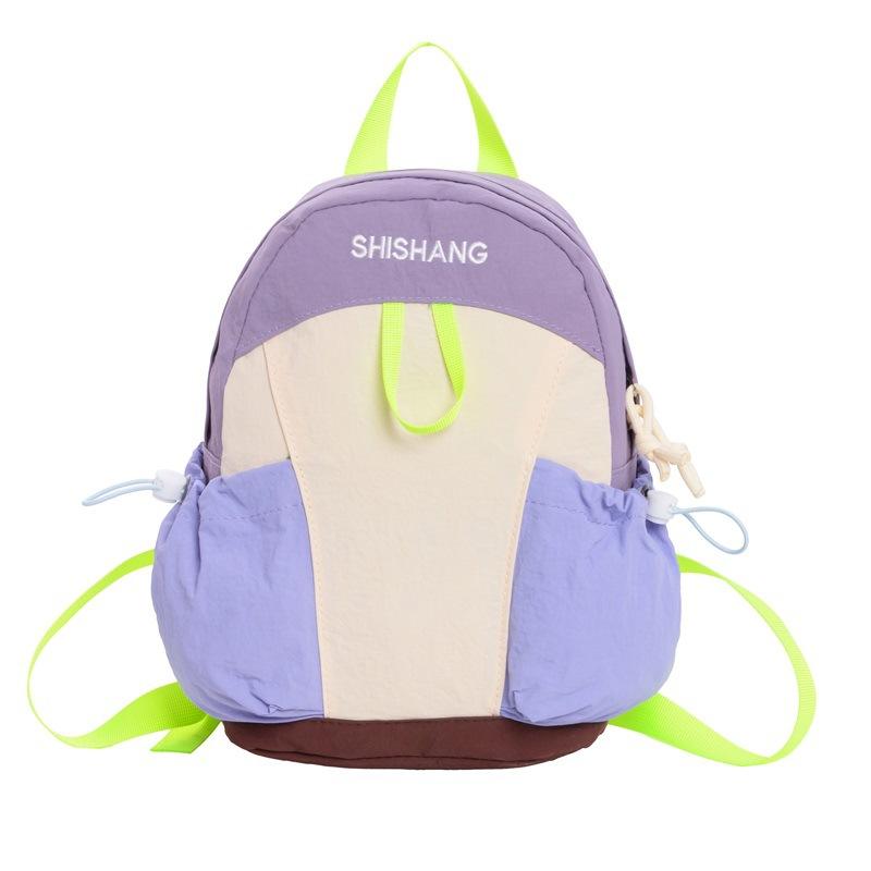 Schoolbag Large Capacity Primary School Bag Korean Version Fashion Contrasting Color Boys and Girls Backpack 1011 New Casual Children's Backpack