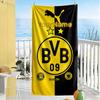 Borussia Dortmund Personalized Text Beach Towel Super Soft Microfiber Quickdry Fabric Suitable for Swimming Gym Camping Yoga Vacation