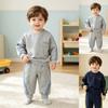Koreanisches gefüttertes Jogginganzug-Set für Kinder - Locker geschnittener Hoodie und Hose für Sport und Freizeit