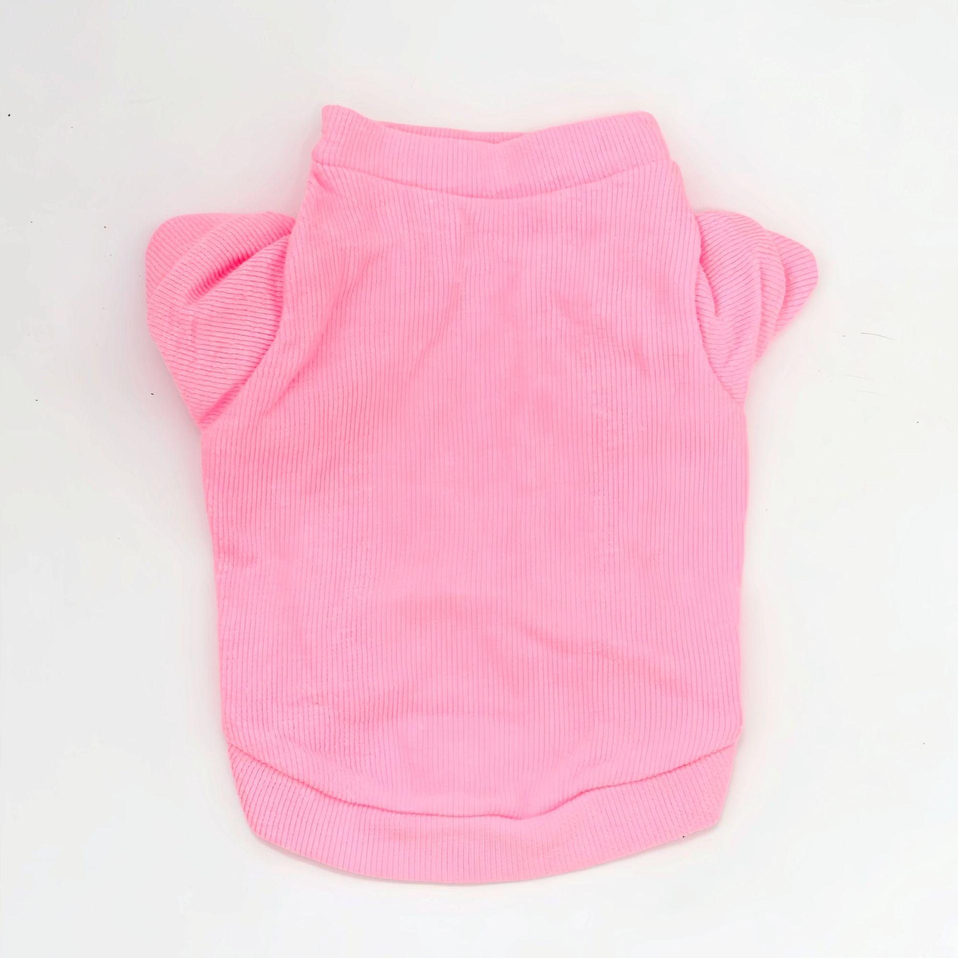 

Одежда для собак Весенняя футболка в рубчик с рисунком сахарной ваты L 65g розовый