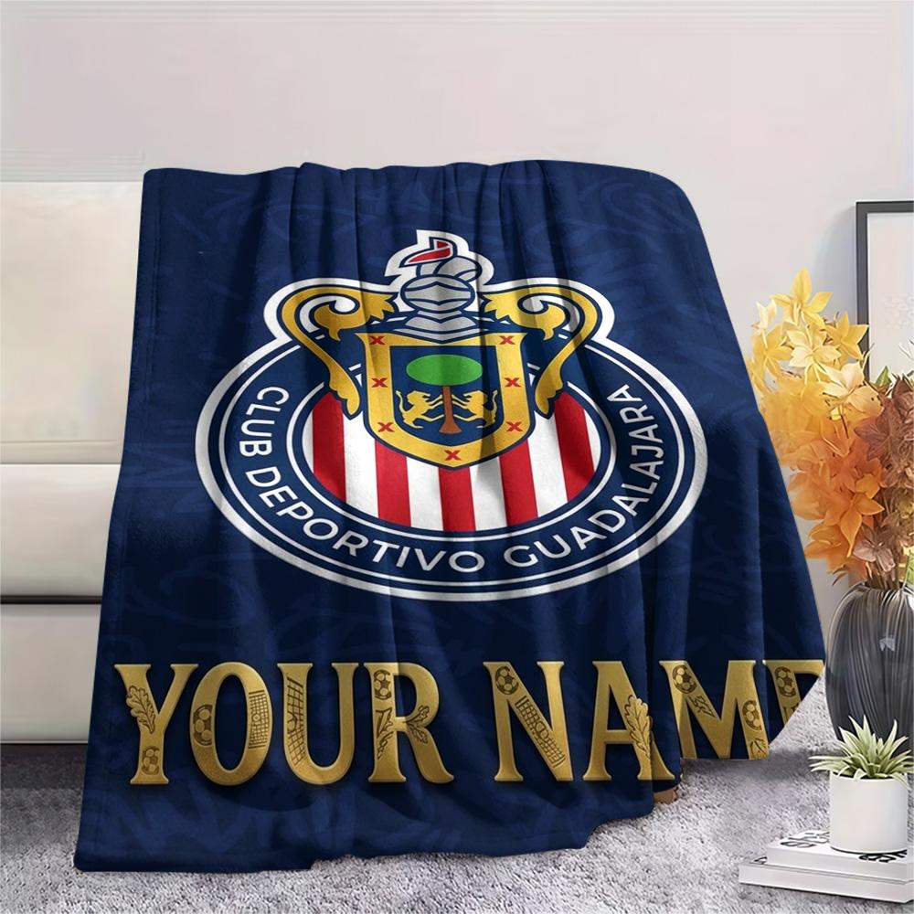 1PC Chivas Crest Fan Gear Custom Name Patterned Flannel Blanket Suitable For All Seasons For Home Decor Warmth And Comfort Gifts Holiday Present