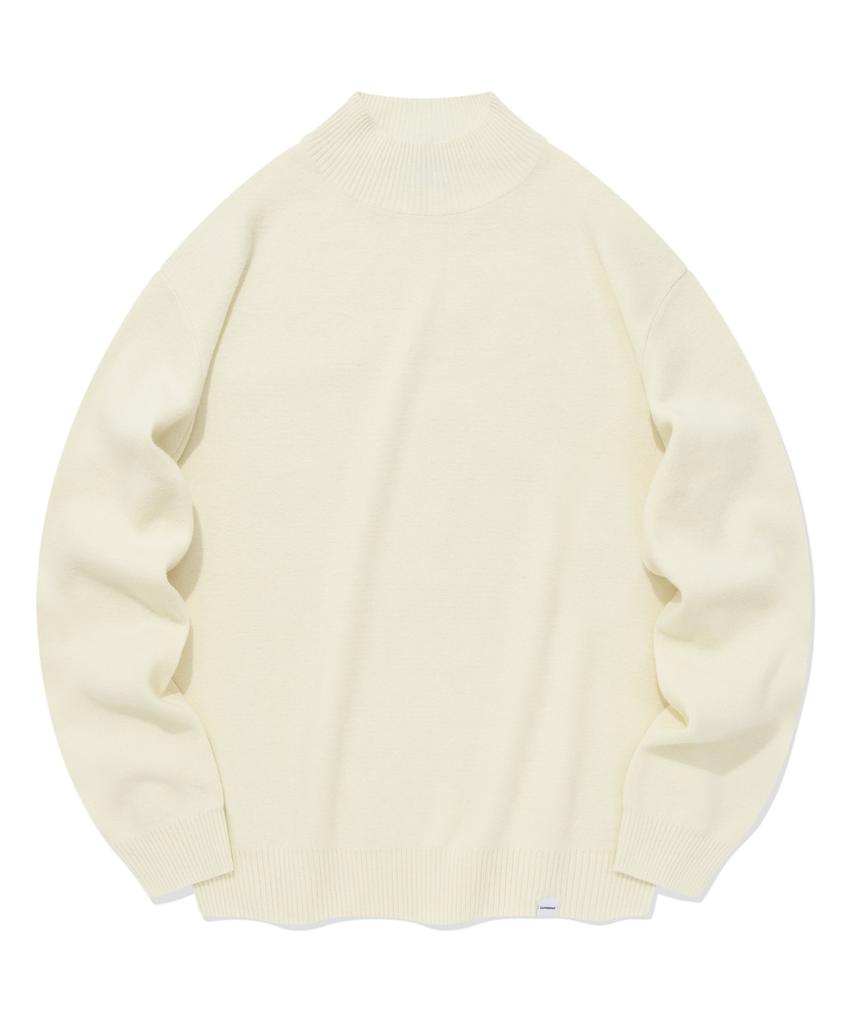 COVERNAT Lambswool Half Turtleneck Knit Ivory