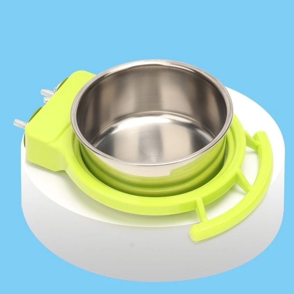 Stainless Steel Bird Food Container Durable Hanging Bird Bowl Bird Feeding Dish Parrot Cage