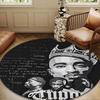 Rap Legend In Blue Round Rug for Livingroom,Bedroom, Palyroom, Chair Rug, Area Rug, Circle Carpet, Large Size Fan Christmas Gift
