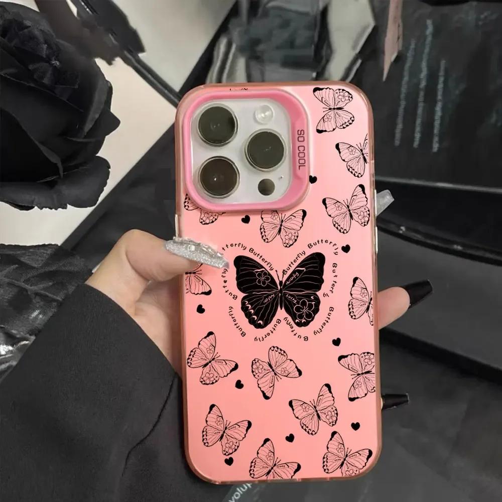 For Xiaomi Redmi Note 13 12 Pro Plus 12S 13R Luxury Butterfly Matte IMD Plating Case For Redmi Note 12 13 Pro Phone Funda Cover