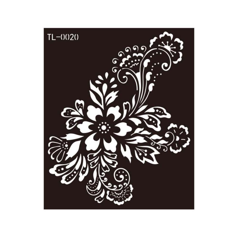 

Hollow Henna Tattoo Template Mehndi Stickers Temporary Tattoo Body Art Sticker Men/Women TL 0020