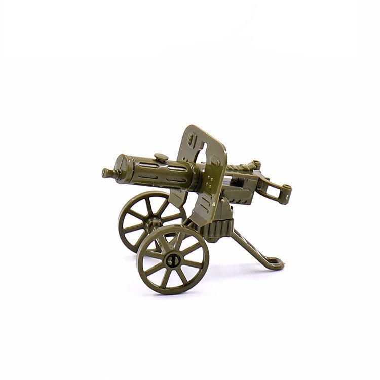 WWII Military Soviet German Cannon Building Block Set Soldier Vehicles Artillery Bunker Figure Weapon Accessories Toy Boy Gift Present K038