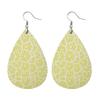 Fashion Leather Earrings Lightweight Faux Leather Leaf Earrings Teardrop Dangle Handmade For Women Girls Jewelry Wholesale
