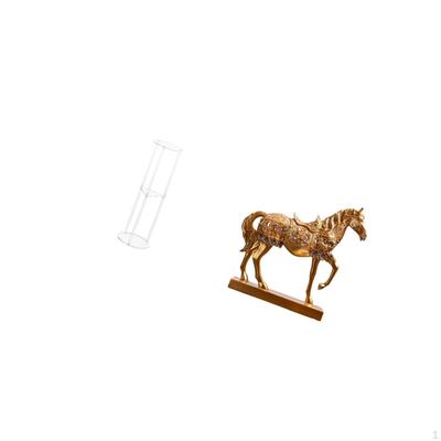 Acrylic Bedside Table with Horse Figurine Decoration Small Animal Sculpture Resin Figurines for Home