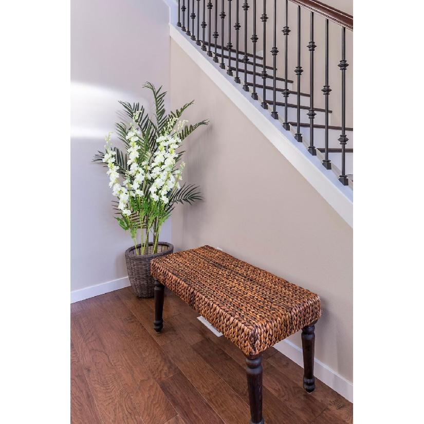 5pcs White Delphinium Artificial Flowers, 33" Silk Larkspur Faux Flower with Long Stem Fake Bouquet for Tall Floor Vase Kitchen Home Indoor Hyacinth