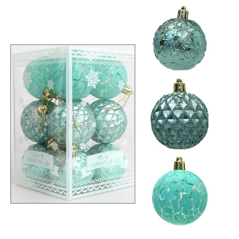 12 шт. Різдвяні кулі прикраси для прикраси ялинки небиткі підвісні кулі святковий декор для вечірки 6/8 см