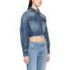 PINKO Spring Summer 2024 Commuter Casual Gradient Short Single-Breasted Pocket Denim Jacket Women jackets Blue 102944A1LQ-PJZ