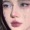 1/4pcs 3D Shiny Rhinestone Stickers Pearls Diamond Makeup Self Adhesive Drop-shaped Crystal Heart Tattoos Eye Face Decoration