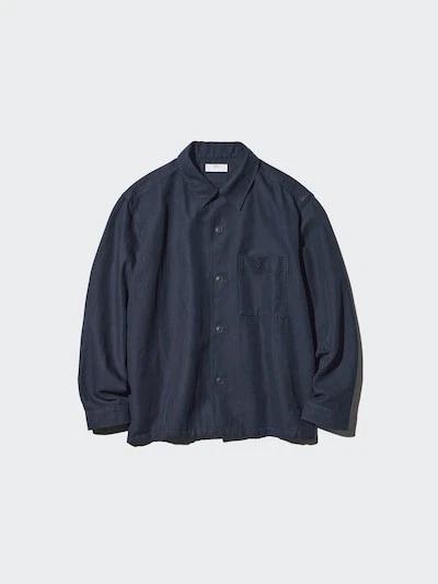 UNIQLO Cotton Linen Shirt Jacket 4 Colors XS-4XL Men Unisex New Japan