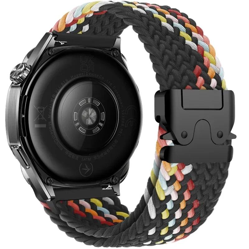 Braided Solo Loop Bracelet For Huawei Watch GT5/4/3Pro 46mm 4/3 Pro Huawei Ultimate Band For Amazfit Balance GTR 4/3/2 47mm