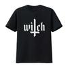 Mens Witch Clothing Pastel Goth Occult Satanic Gothic Witchy Round Neck T Shirt Black Medium Vintage Washed Slightly Versatile