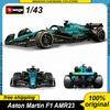 Novo Produto Bburago 1:43 2023 Aston Martin Amr23 F1 Bburago Formula Racing Amr23 Modelo Diecast Liga Veículo de Luxo Carro Brinquedo Infantil