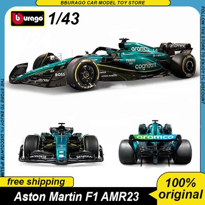 New Product Bburago 1:43 2023 Aston Martin Amr23 F1 Bburago Formula Racing Amr23 Diecast Model Alloy Luxury Vehicle Car Kid Toy