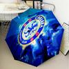 Niebieski Parasol Automatycznie Składany z Logo Chelsea Football Club - 8-żebrowy Parasol Podróżny z Automatycznym Otwieraniem/Zamykaniem i Przenośnymi Prezentami na Święta lub Urodziny