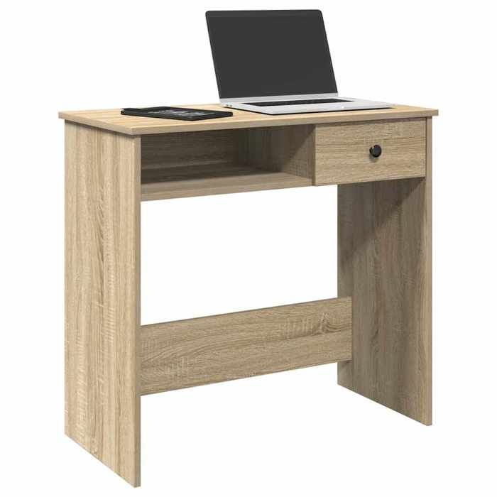 VidaXL Desk Sonoma Oak 80x40x75 Cm Chipboard, Computer Desk, Standing Desk, Desk with Storage, Study Desk 860474