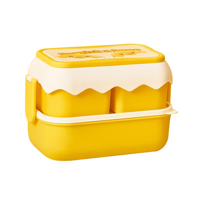 

1 шт.-Двухслойный мультяшный ланч-бокс Студенческий Школьный Офисный Контейнеры для хранения здоровой пищи Портативные Сетки Бенто Бо 3&2500ml&2 оранжевый