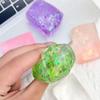 Glitter Ice Cube Squishy Toy, Malt Sugar Gel Slow Rise Stress Relief Cube for Anxiety
