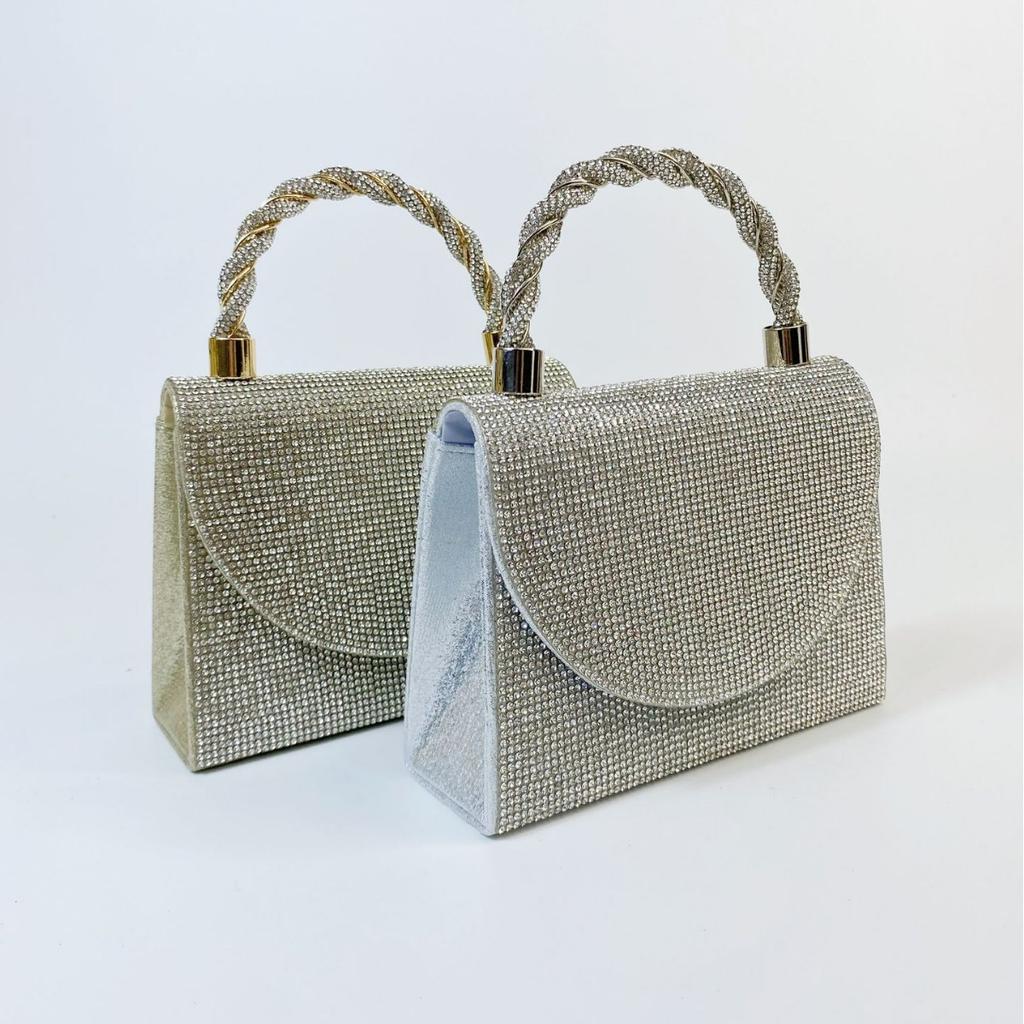 Bags Dinner Bags 2024 New Sequins Diamond Handbags Ladies Dress Wedding Bridesmaids Birthday Chain