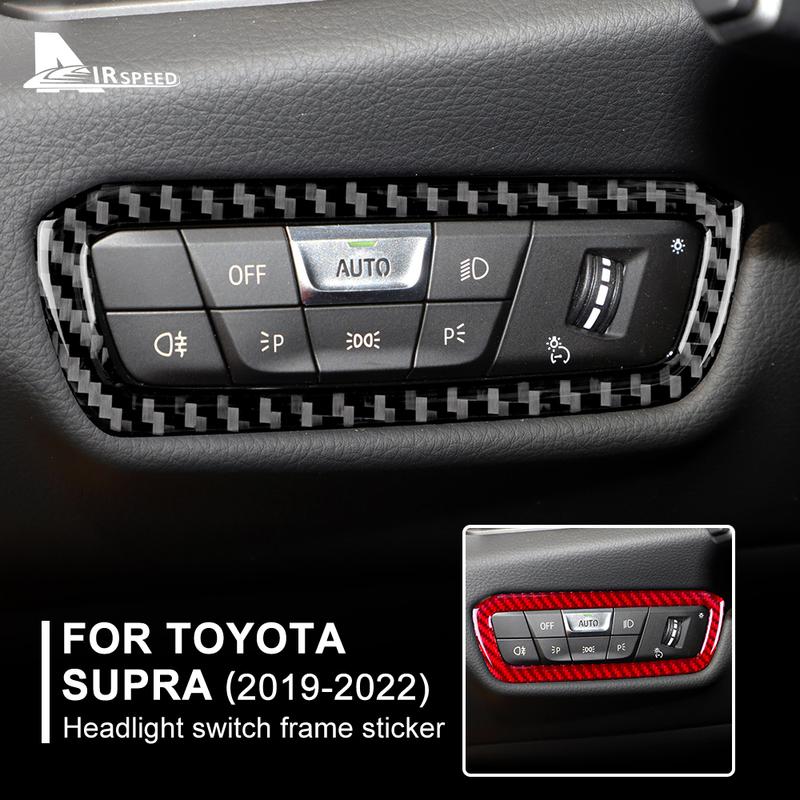 Real Soft Carbon Fiber Car Headlight Frame Sticker For Toyota Supra GR A90 A91 MK5 -2025 Car Accessories