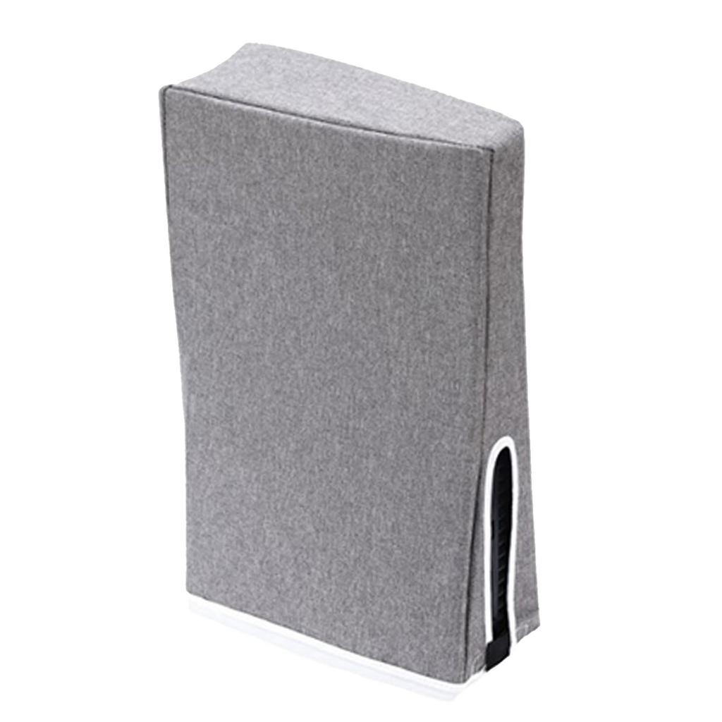 Game Console Vertical Dust Cover Oxford Cloth Game Console Dust Cover Protector for PS5 Grey