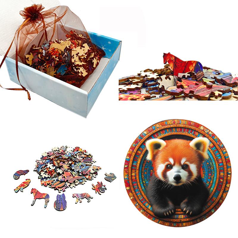 Unique Jigsaw Animal Wooden Puzzles For Adults Kids Mysterious Lion 3d Puzzle Gift Interactive Games Toy Educational Fabulous