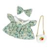 Girl Doll Clothes Accessories with Shoes Bow Bag for 20cm Dolls Floral Print Cute Girl Doll Clothing