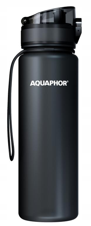 Aquaphor Wasserfilterflasche 0,5l schwarz + 1 Filter